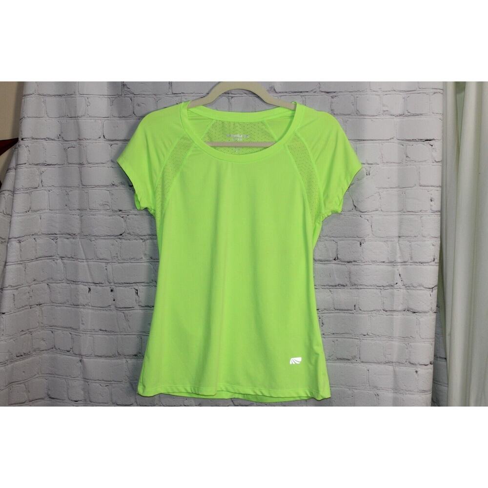 Marika Tek Dri-Wik Performance Wear VNeck Sz S Tee Highlighter Yellow